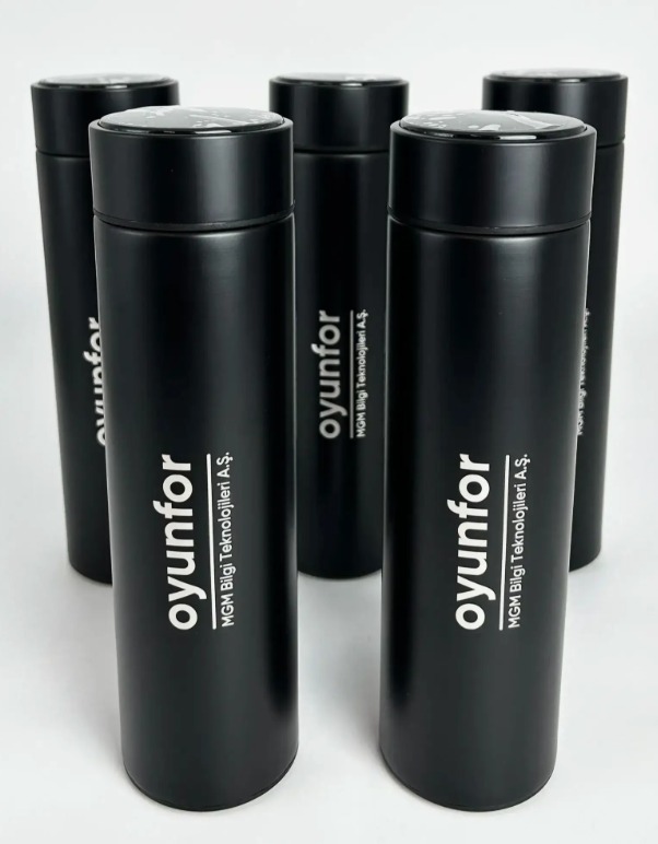 450 ML Isı Derecesi Gösteren Dijital Göstergeli Çelik Termos 408